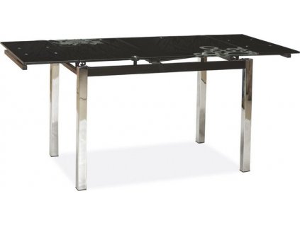 Jídelní stůl GODY 110(170)x74  černá/chróm