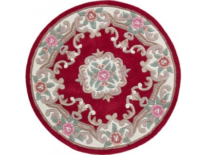 Ručně všívaný kusový koberec Lotus premium Red kruh (Rozměry koberců 120x120 (průměr) kruh)