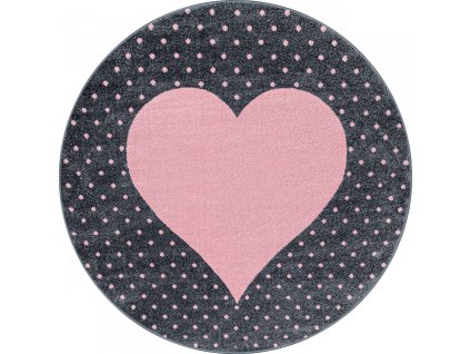 Dětský kusový koberec Bambi 830 pink kruh (Rozměry koberců 120x120 (průměr) kruh)