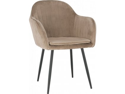 Designové křeslo, šedohnědá Taupe Velvet látka, ZIRKON