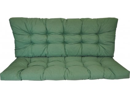 Polstr na zahradní houpačku 140 cm - látka tmavě zelený melír