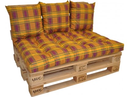 Polstry na paletový nábytek sada EASY - motiv okrová kostka