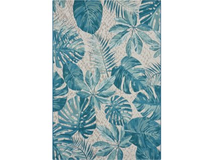 Kusový koberec Flair 105618 Tropical Leaves Turqouise – na ven i na doma (Rozměry koberců 160x235)