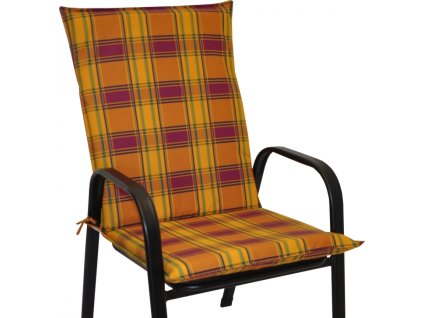 Polstr na křeslo z tahokovu UNI - látka okrová kostka