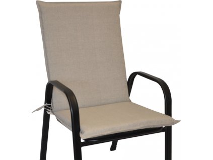 Polstr na křeslo z tahokovu UNI - látka tmavě béžový melír