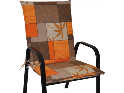 Polstr na křeslo z tahokovu UNI - látka UNIKO oranžový list