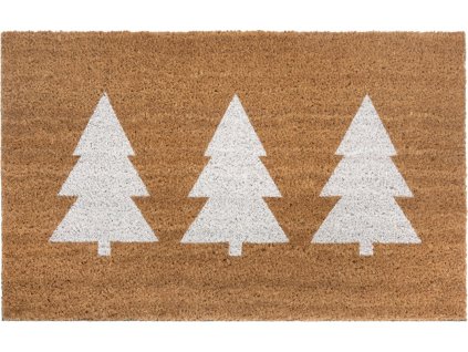 Rohožka 3 stromy bílá 105670 - na ven i na doma (Rozměry koberců 45x75)