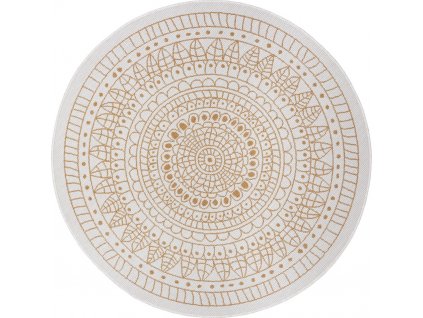 Kusový koberec Twin-Wendeteppiche 105797 Ochre kruh – na ven i na doma (Rozměry koberců 200x200 (průměr) kruh)