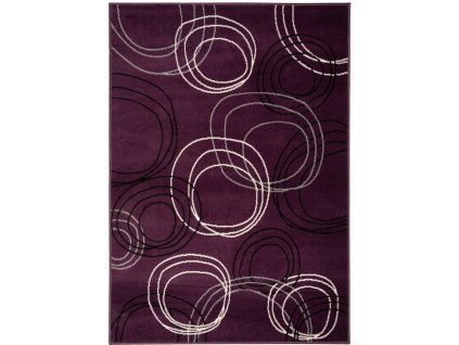 Kusový koberec Circles lila (Rozměry koberců 160x230)