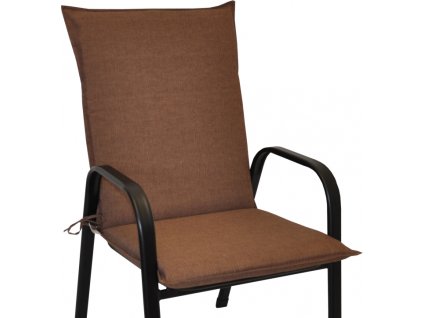 Polstr na křeslo z tahokovu UNI - látka hnědý melír