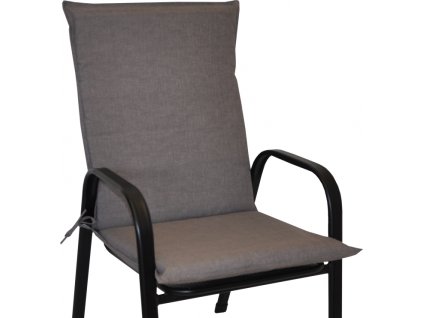 Polstr na křeslo z tahokovu UNI - látka šedý melír