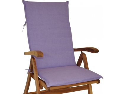 Polstr na teakové zahradní křeslo UNI vysoké - látka fialový melír