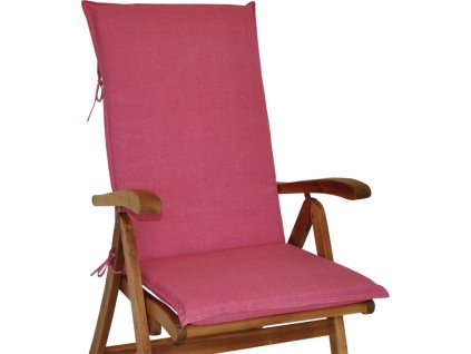 Polstr na teakové zahradní křeslo UNI vysoké - látka malinový melír