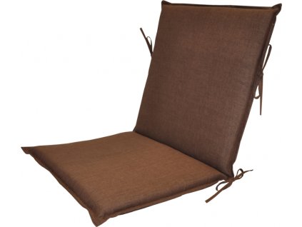 Polstr na zahradní křeslo UNI s nízkým opěradlem - látka hnědý melír