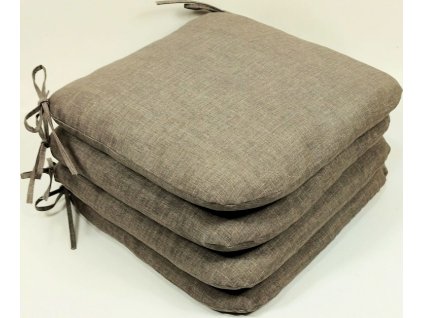 Sedák 40x40 cm látka šedý melír - set 4 kusy