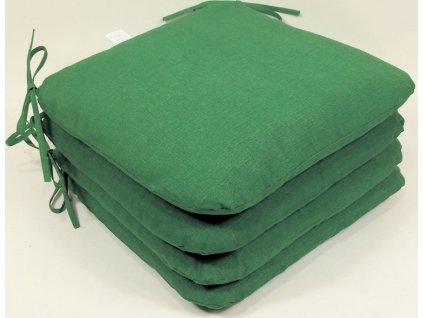 Sedák 40x40 cm látka tmavě zelený melír - set 4 kusy