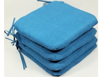 Sedák 40x40 cm látka tyrkysový melír - set 4 kusy