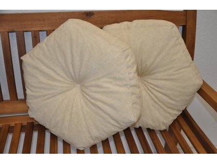 Polštář hvězda béžový set 2 kusy