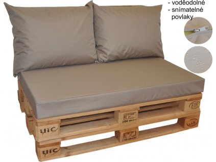 Polstry na paletový nábytek voděodolné -barva tmavě béžová