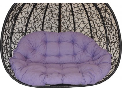 Polstr na závěsnou houpačku Double - látka fialový melír