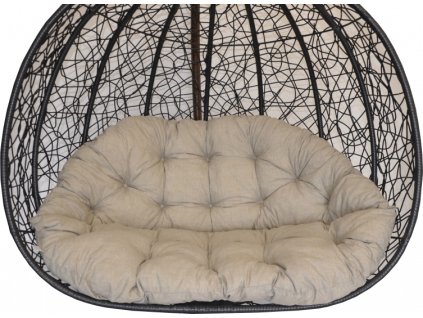 Polstr na závěsnou houpačku Double - látka tmavě béžový melír