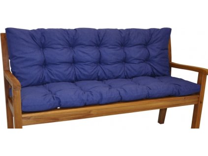 Polstr na zahradní lavičku 150 cm - látka tmavě modrý melír