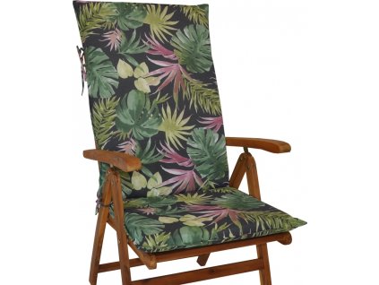 Polstr na teakové zahradní křeslo UNI vysoké - UNIKO list Monstera