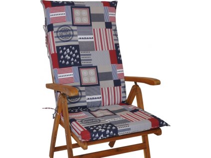 Polstr na teakové zahradní křeslo UNI vysoké - UNIKO Nautical