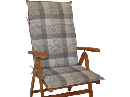 Polstr na teakové zahradní křeslo UNI vysoké - UNIKO šedá kostka