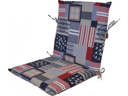 Polstr na zahradní křeslo UNI s nízkým opěradlem - UNIKO Nautical