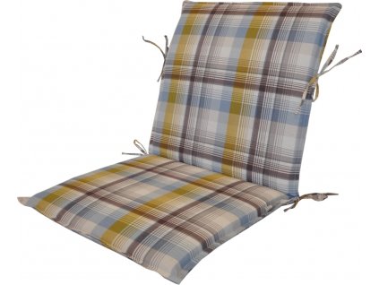 Polstr na zahradní křeslo UNI s nízkým opěradlem - UNIKO žlutá kostka