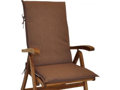 Polstr na teakové zahradní křeslo UNI vysoké - látka hnědý melír