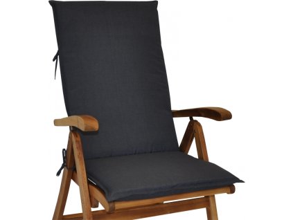 Polstr na teakové zahradní křeslo UNI vysoké - látka tmavě šedý melír