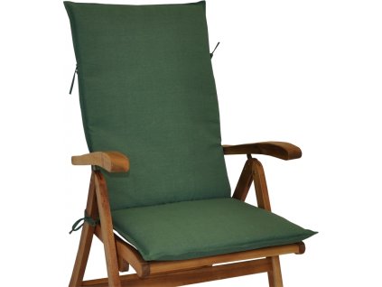 Polstr na teakové zahradní křeslo UNI vysoké - látka tmavě zelený melír
