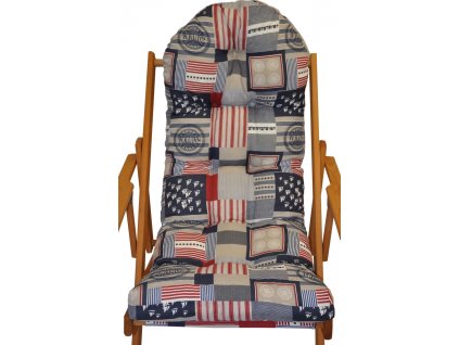 Polstr na polohovací lehátko látka nautica