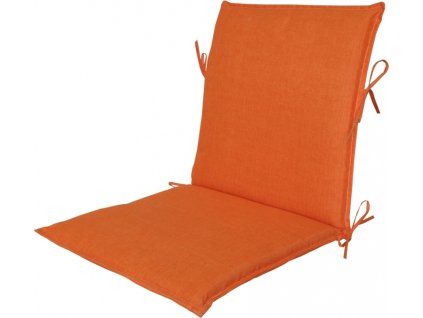 Polstr na zahradní křeslo UNI s nízkým opěradlem - látka oranžový melír