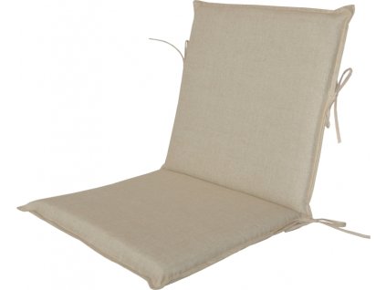 Polstr na zahradní křeslo UNI s nízkým opěradlem - látka světle béžový melír