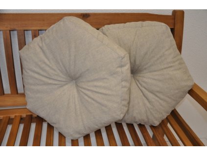 Polštář hvězda tmavě béžový set 2 kusy