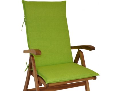 Polstr na teakové zahradní křeslo UNI vysoké - látka světle zelený melír