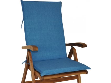 Polstr na teakové zahradní křeslo UNI vysoké - látka tyrkysový melír