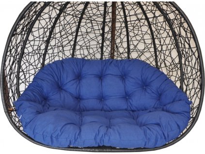 Polstr na závěsnou houpačku Double - látka tmavě modrý melír