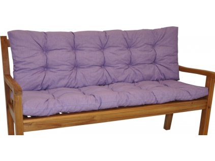 Polstr na zahradní lavičku 120 cm - látka fialový melír