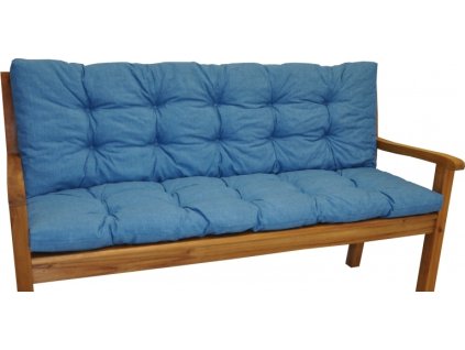 Polstr na zahradní lavičku 150 cm - látka tyrkysový melír