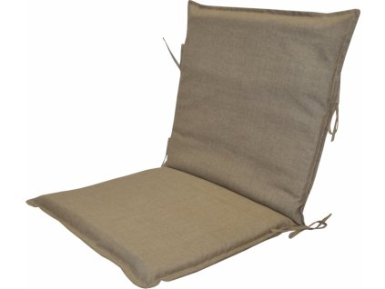 Polstr na zahradní křeslo UNI s nízkým opěradlem - látka tmavě béžový melír