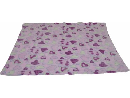Deka mikroplyš 70x60 cm pro pejska růžová