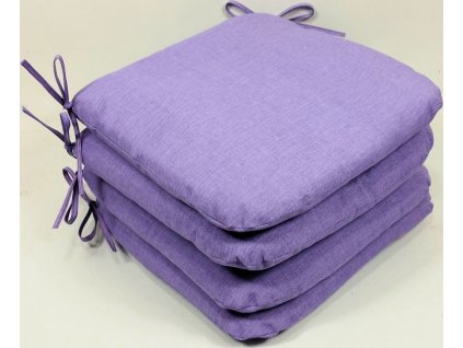 Sedák 40x40 cm látka fialový melír - set 4 kusy