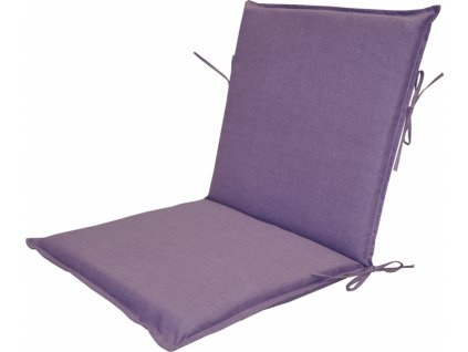 Polstr na zahradní křeslo UNI s nízkým opěradlem - látka fialový melír