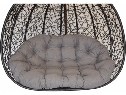 Polstr na závěsnou houpačku Double - látka šedý melír