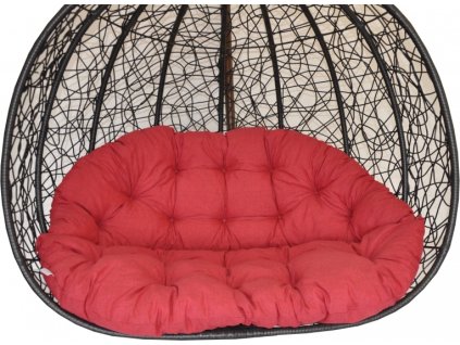 Polstr na závěsnou houpačku Double - látka vínový melír