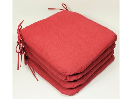 Sedák 40x40 cm látka vínový melír - set 4 kusy